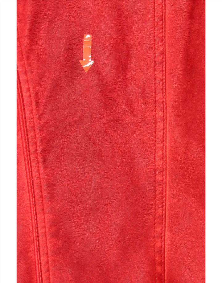 CANDA Womens Faux Leather Jacket EU 48 2XL Red Polyurethane Vintage Canda and Second-Hand Canda from Messina Hembry 