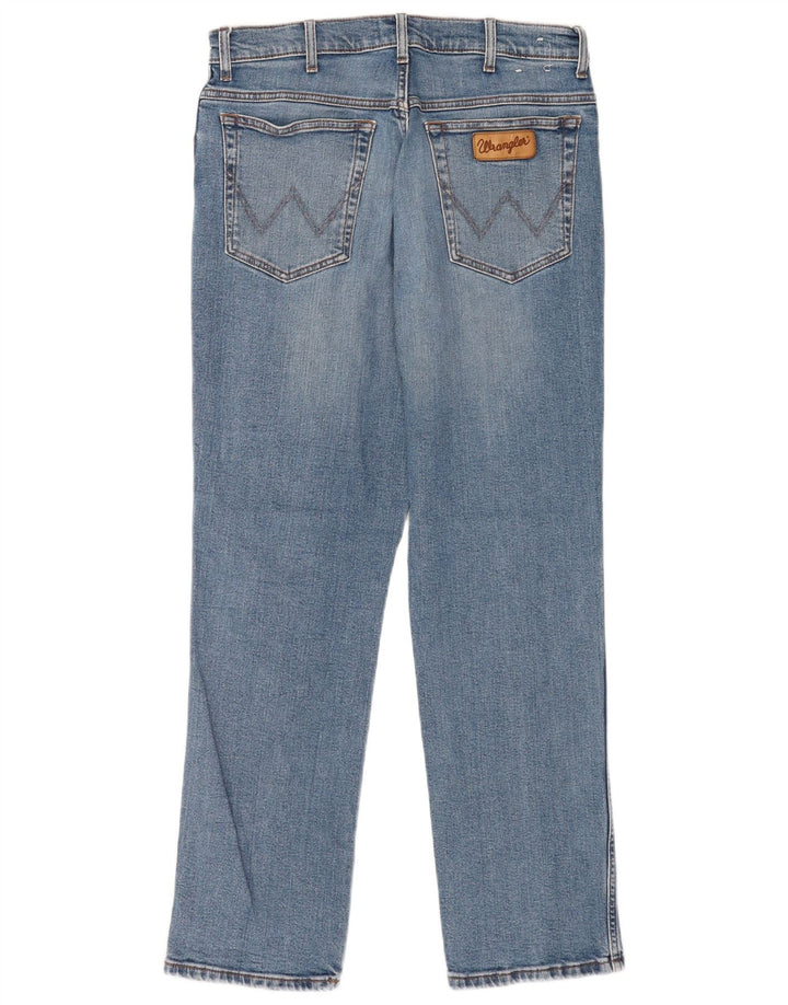 Wrangler Mens Texas Straight Jeans W34 L32 Blue Cotton