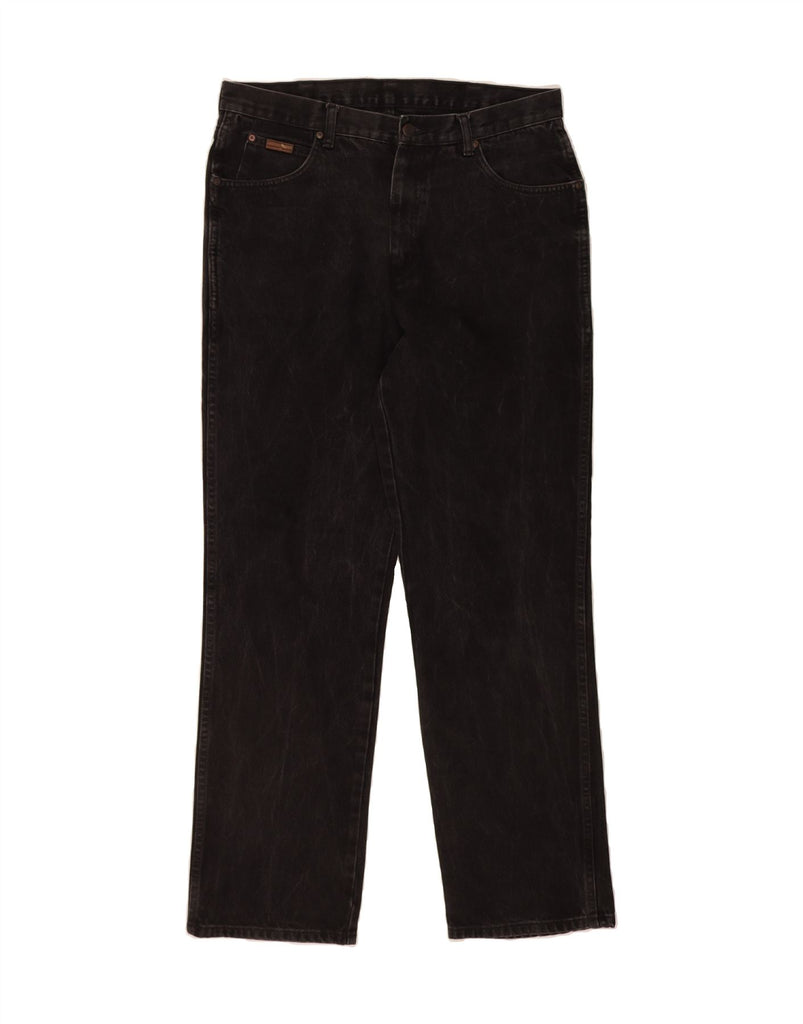 WRANGLER Mens IDAHO Straight Jeans W36 L34 Black Cotton Vintage Wrangler and Second-Hand Wrangler from Messina Hembry 