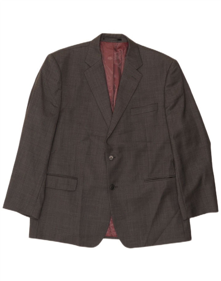 John Lewis Mens 2 Button Blazer Jacket UK 40 Large Grey Wool