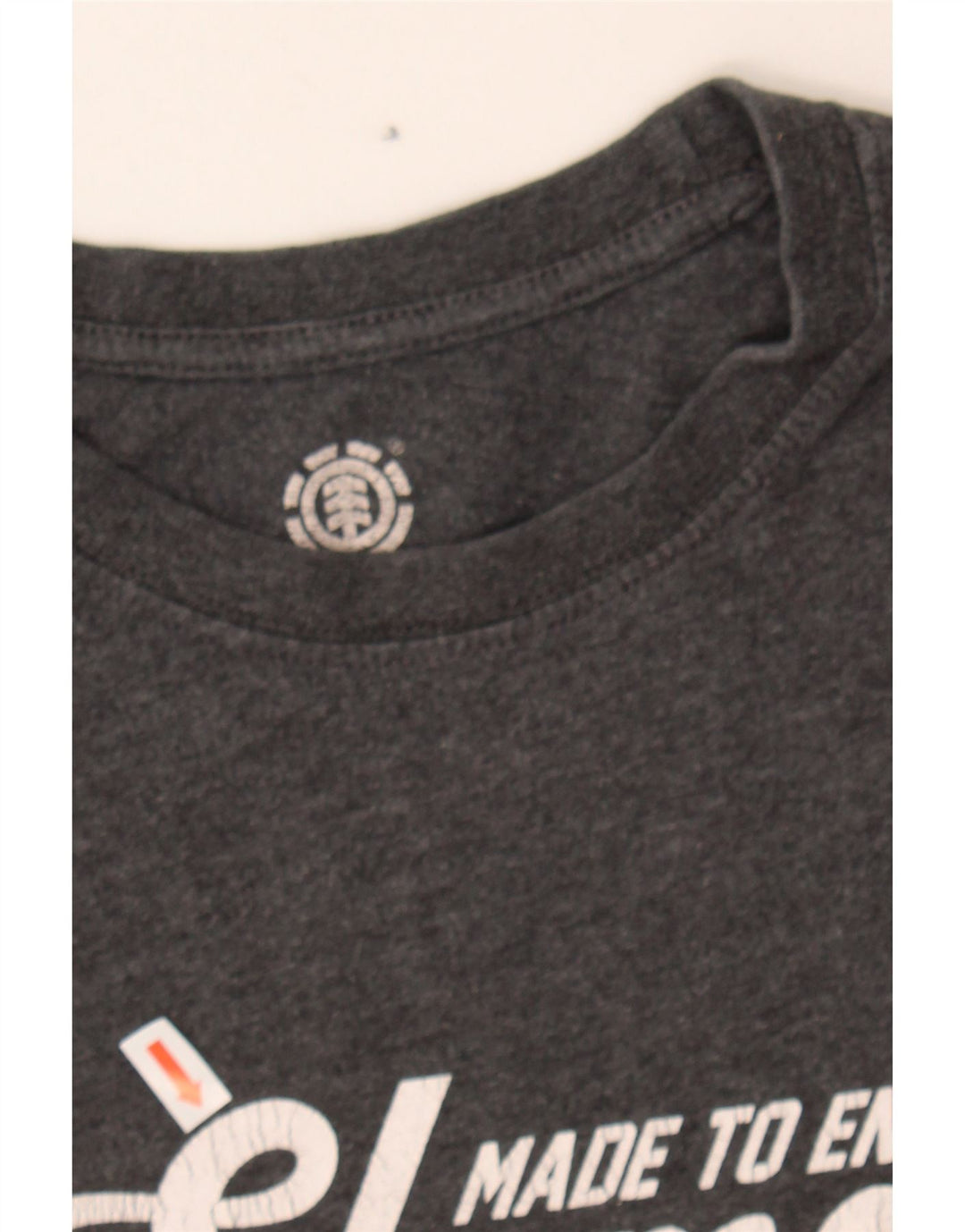 ELEMENT Mens Regular Fit Graphic T-Shirt Top Small Grey Cotton Vintage Element and Second-Hand Element from Messina Hembry 