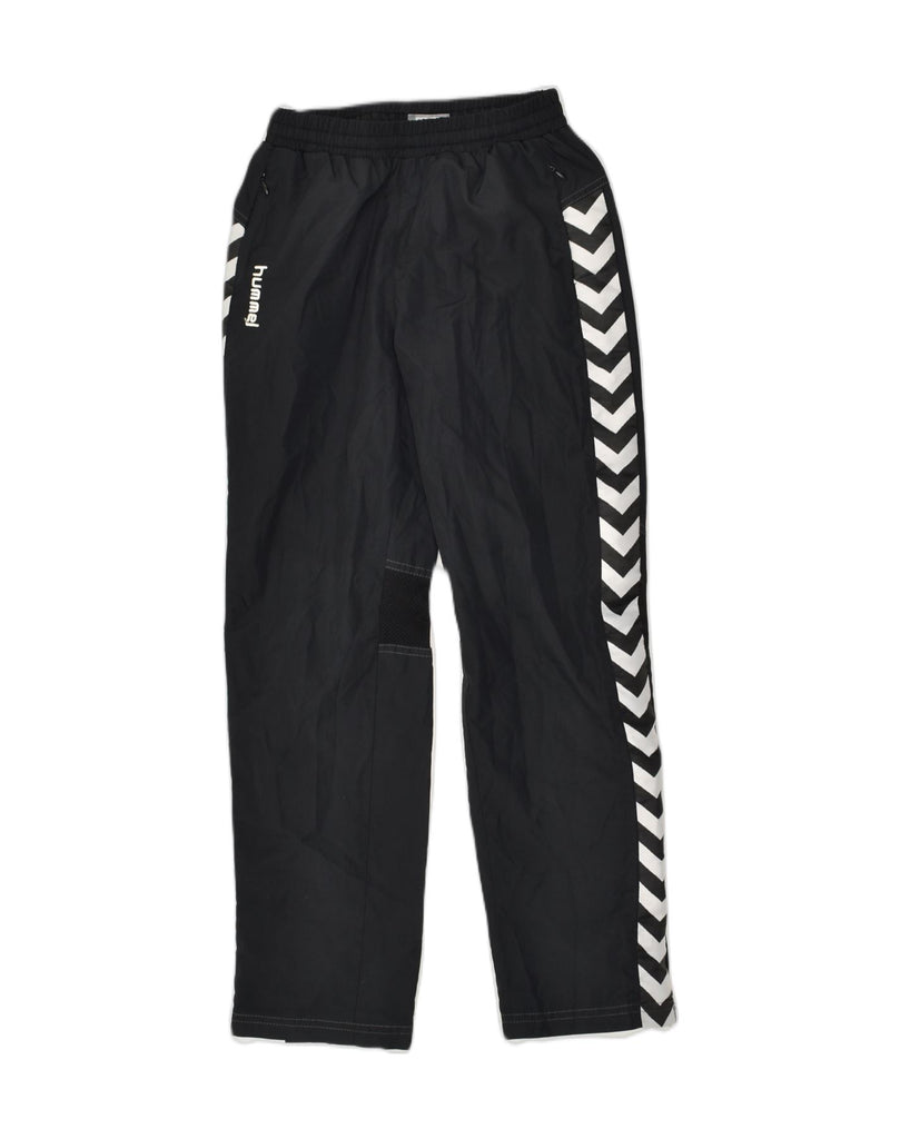 HUMMEL Boys Graphic Tracksuit Trousers 11-12 Years Black Polyester | Vintage Hummel | Thrift | Second-Hand Hummel | Used Clothing | Messina Hembry 