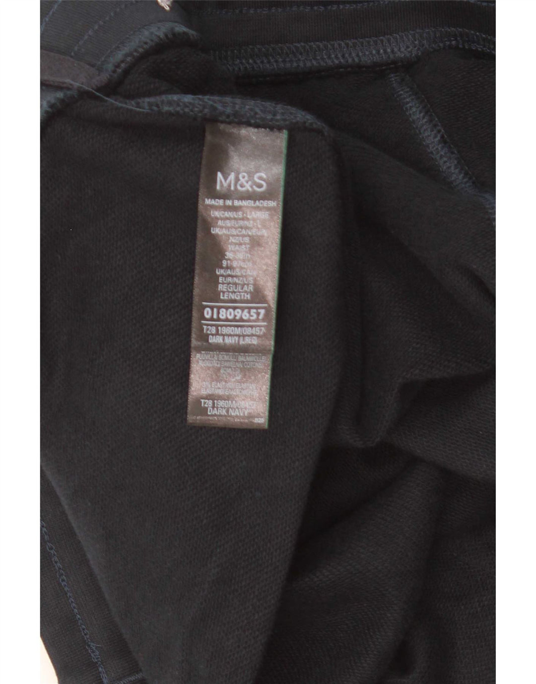 Marks & Spencer Mens Sport Shorts Large  Navy Blue Cotton