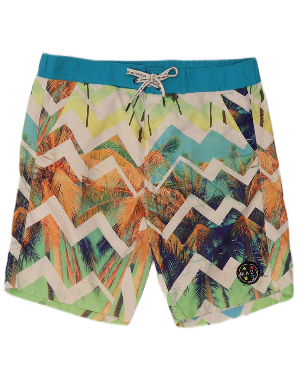 Maui Maui Womens Swimming Shorts UK 14 Medium Multicoloured Chevron
