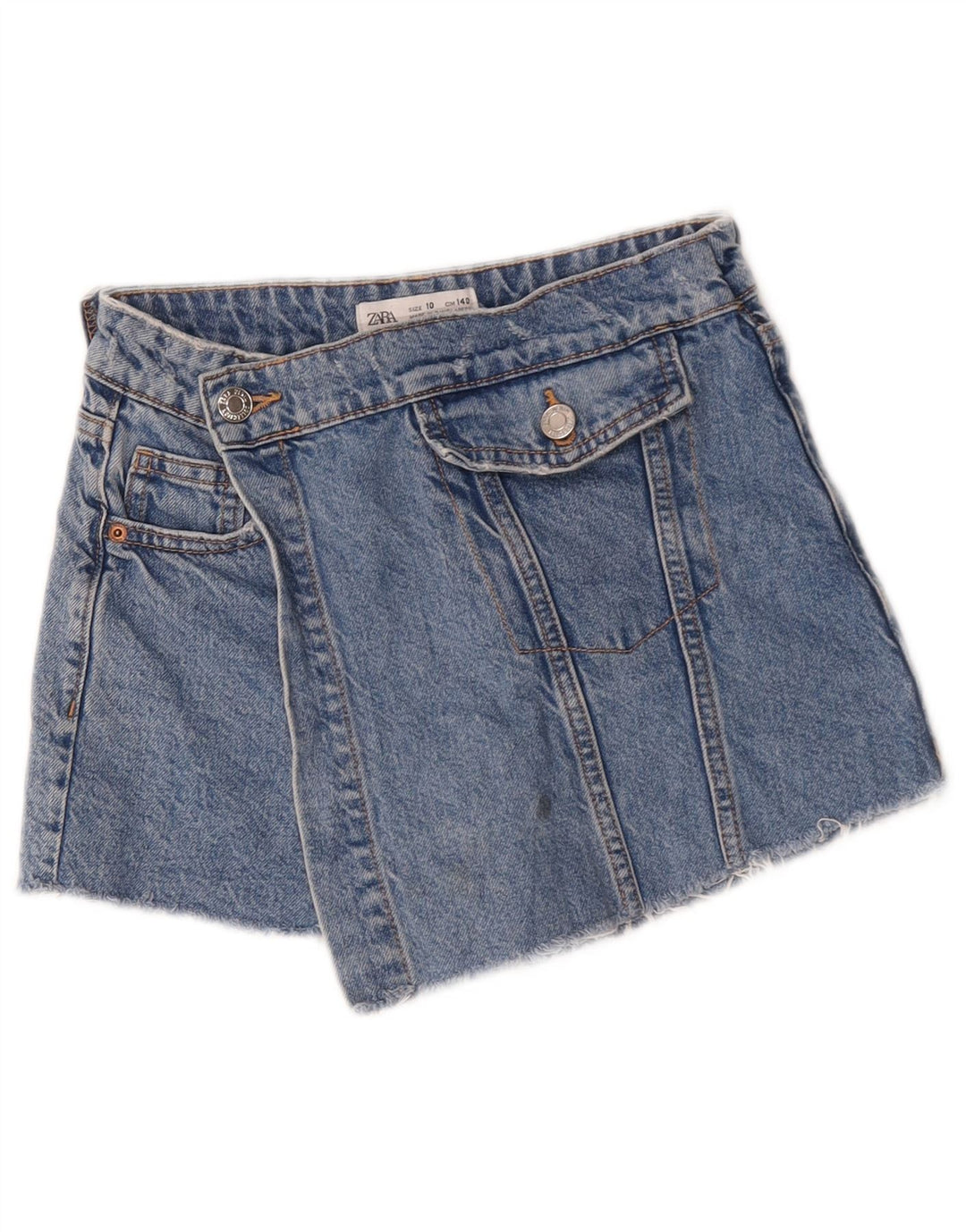 Zara Girls Denim Shorts 9-10 Years W24 Blue