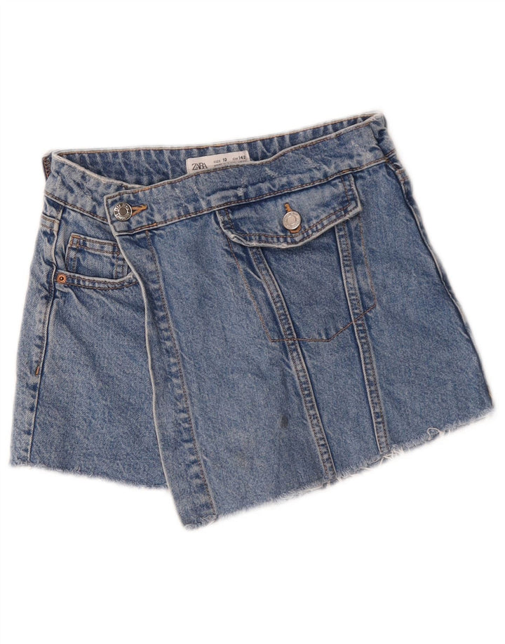 Zara Girls Denim Shorts 9-10 Years W24 Blue