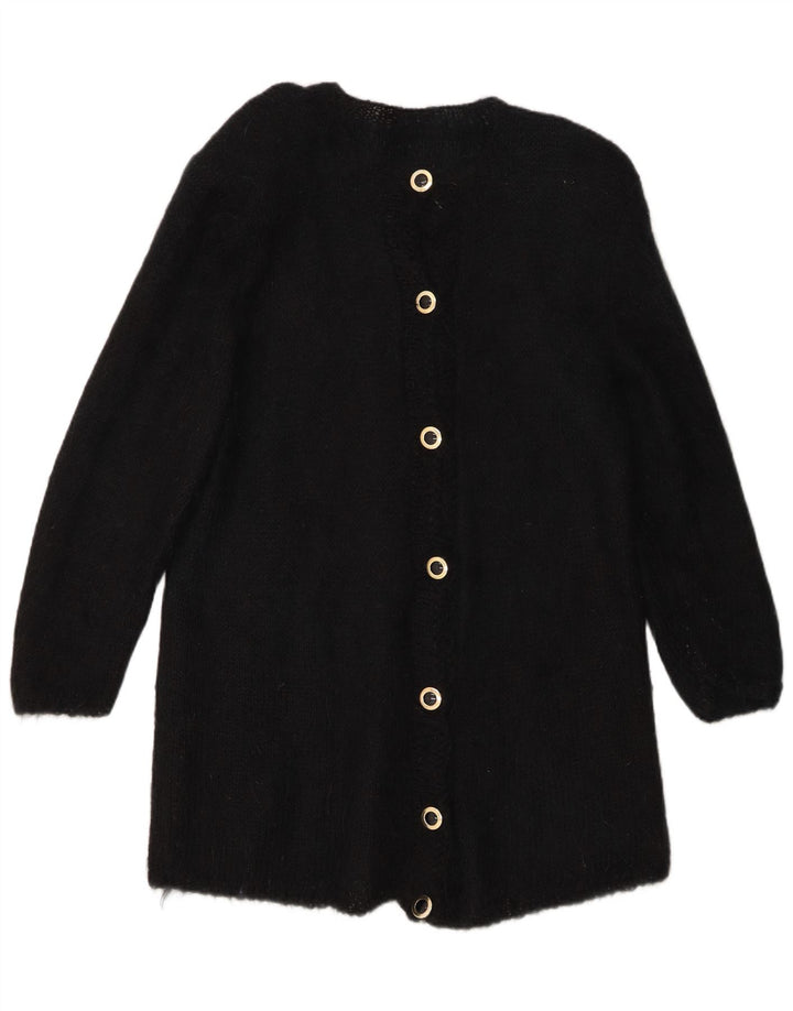 Vintage Womens Longline Cardigan Sweater UK 16 Large Black
