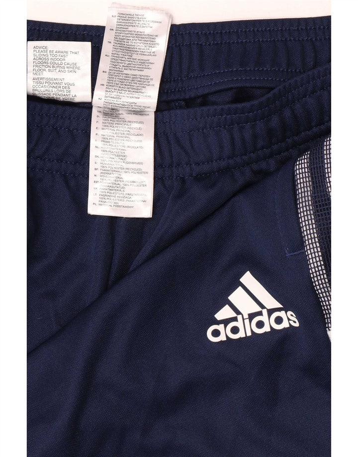 Adidas Mens Aeroready Tracksuit Trousers Small Navy Blue Polyester