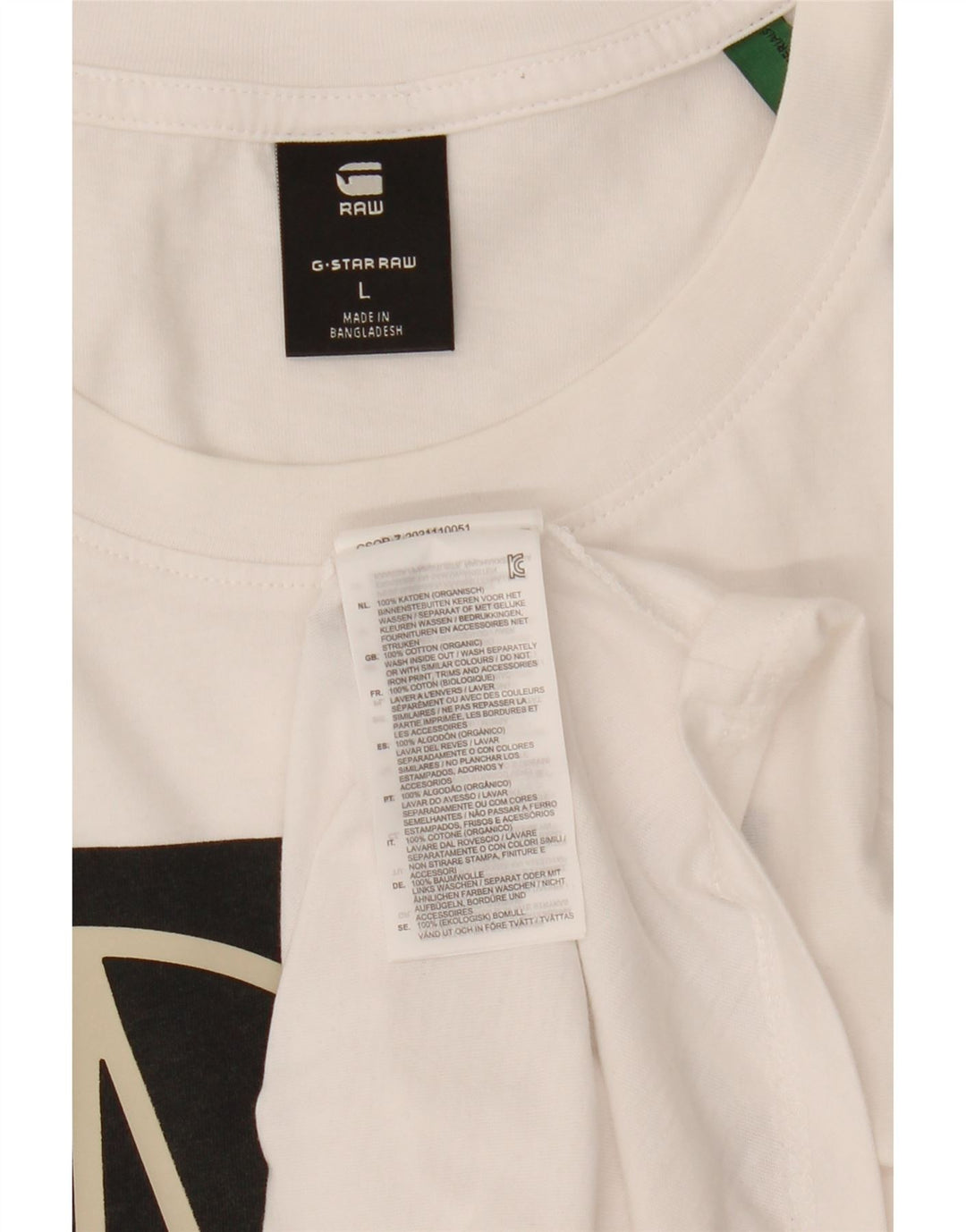 G-Star Mens Graphic T-Shirt Top Large White Cotton