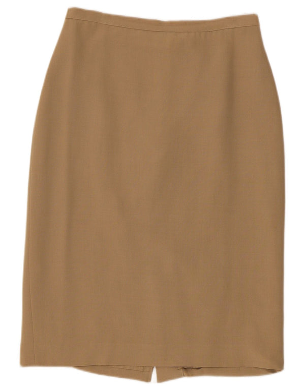 Max & Co. Womens Pencil Skirt UK 12 Medium W28 Beige Acetate