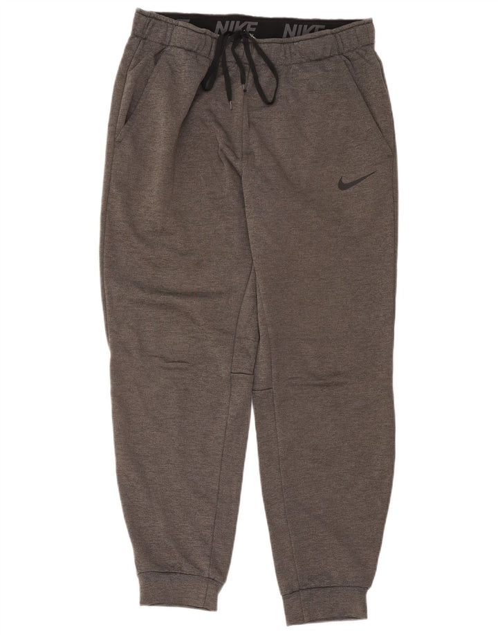 Nike Mens Dri Fit Standard Tracksuit Trousers Joggers Large Grey Polyester