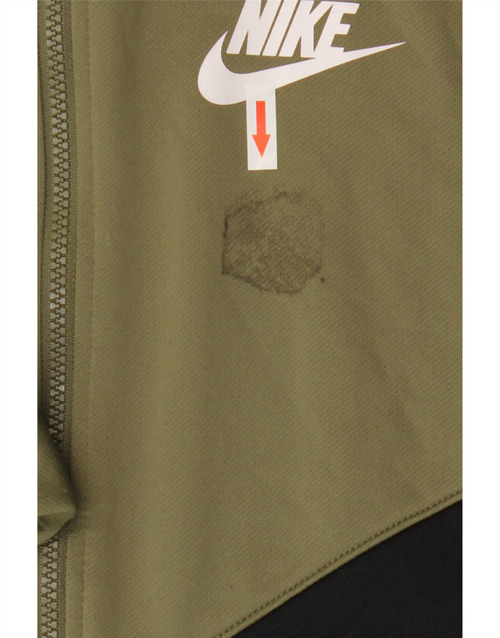 Nike Boys Standard Tracksuit Top Jacket 10-11 Years Medium Khaki