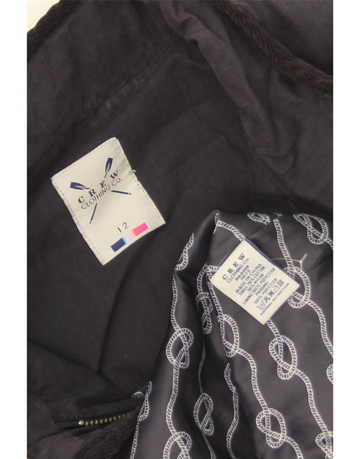 Crew Clothing Womens Quilted Jacket UK 12 Medium Navy Blue Cotton