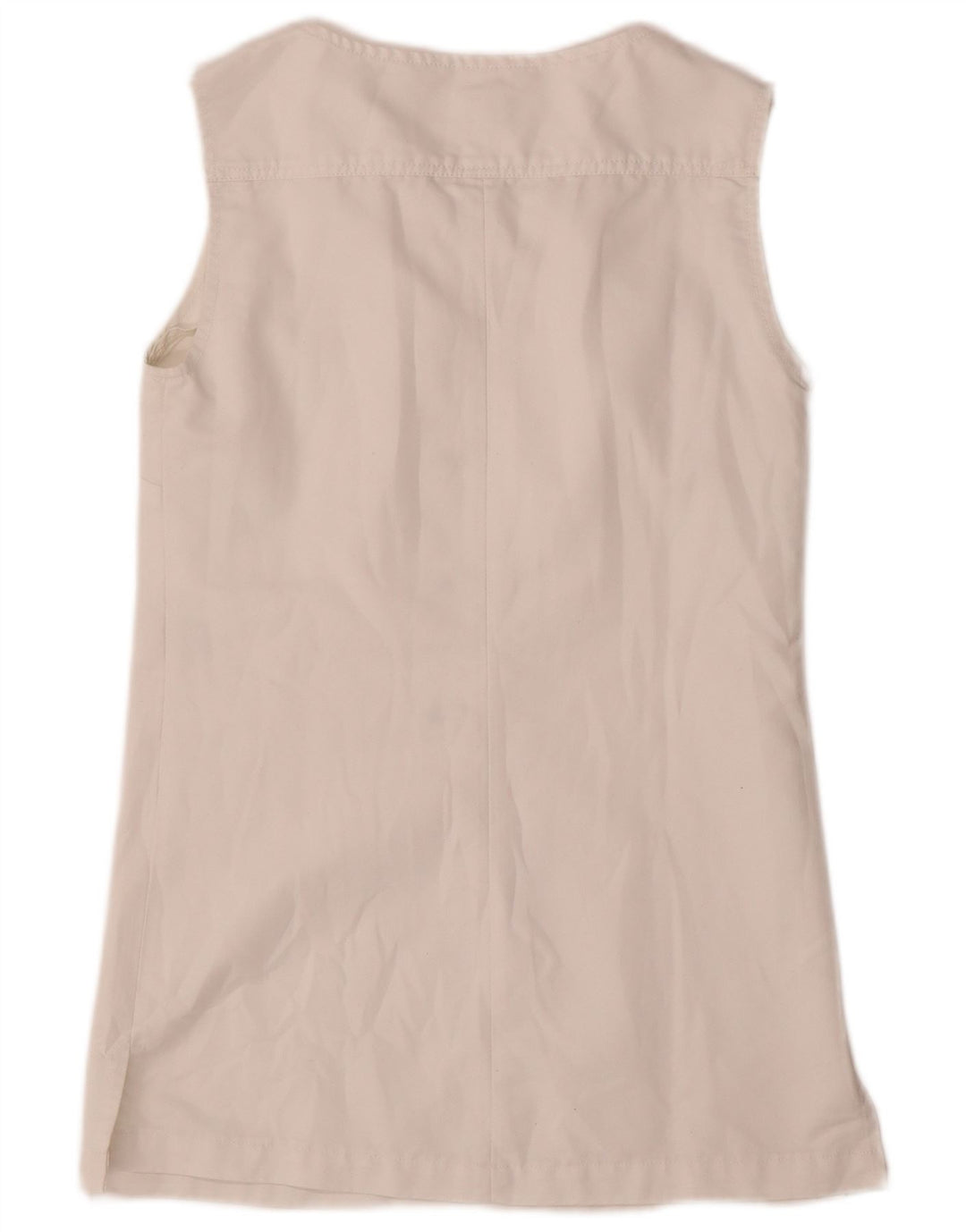 Calvin Klein Jeans Womens Sleeveless Tunic Top UK 12 Medium White Cotton