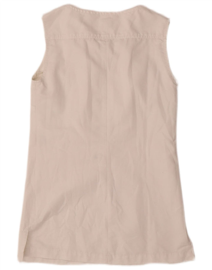 Calvin Klein Jeans Womens Sleeveless Tunic Top UK 12 Medium White Cotton