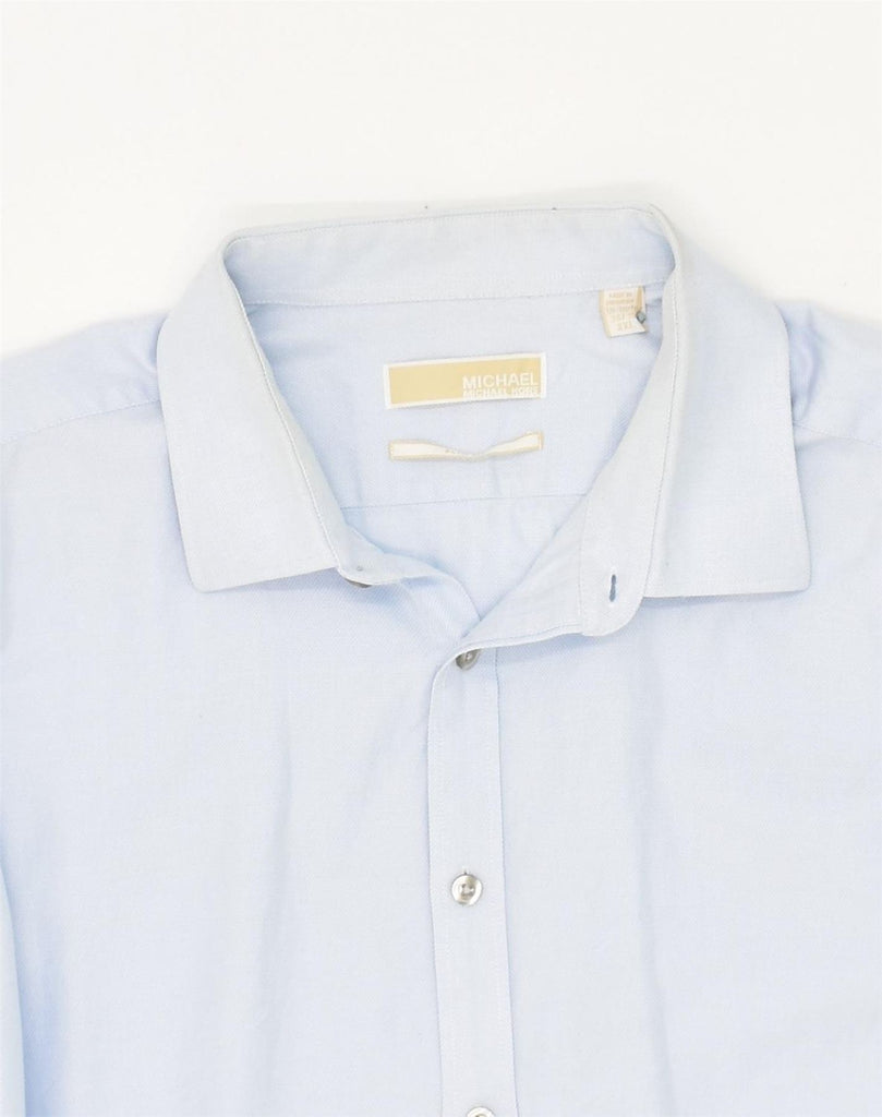 MICHAEL KORS Mens Shirt 2XL Blue Cotton | Vintage Michael Kors | Thrift | Second-Hand Michael Kors | Used Clothing | Messina Hembry 