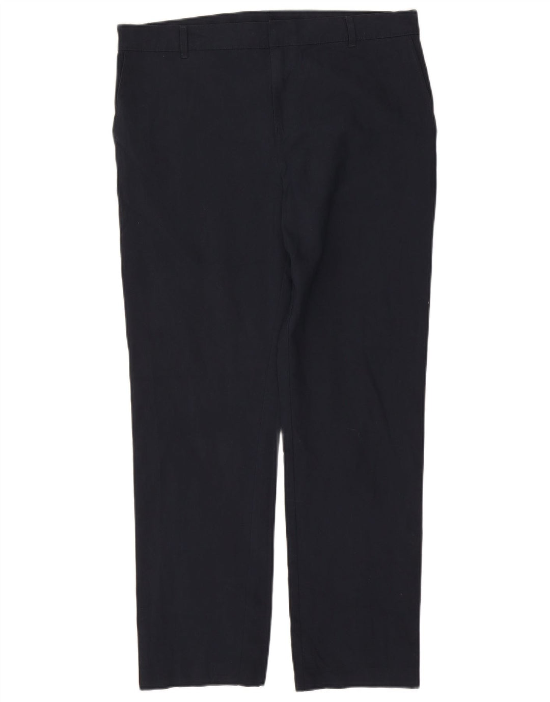 Marks & Spencer Mens Straight Chino Trousers W34 L29 Navy Blue