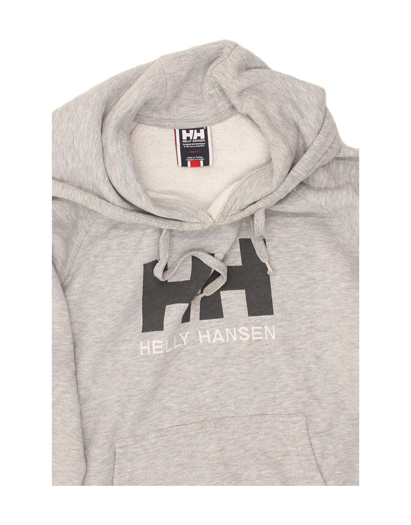 HELLY HANSEN Mens Graphic Hoodie Jumper Small Grey Cotton | Vintage Helly Hansen | Thrift | Second-Hand Helly Hansen | Used Clothing | Messina Hembry 