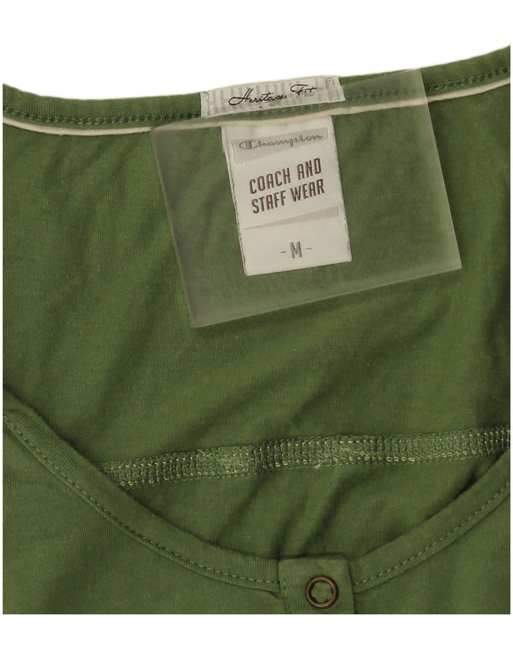 Champion Womens Heritage Fit Top Long Sleeve UK 12 Medium Green