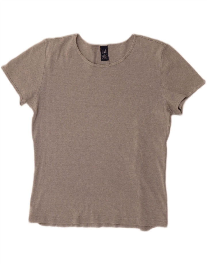 Gap Womens T-Shirt Top UK 16 Large Grey Cotton