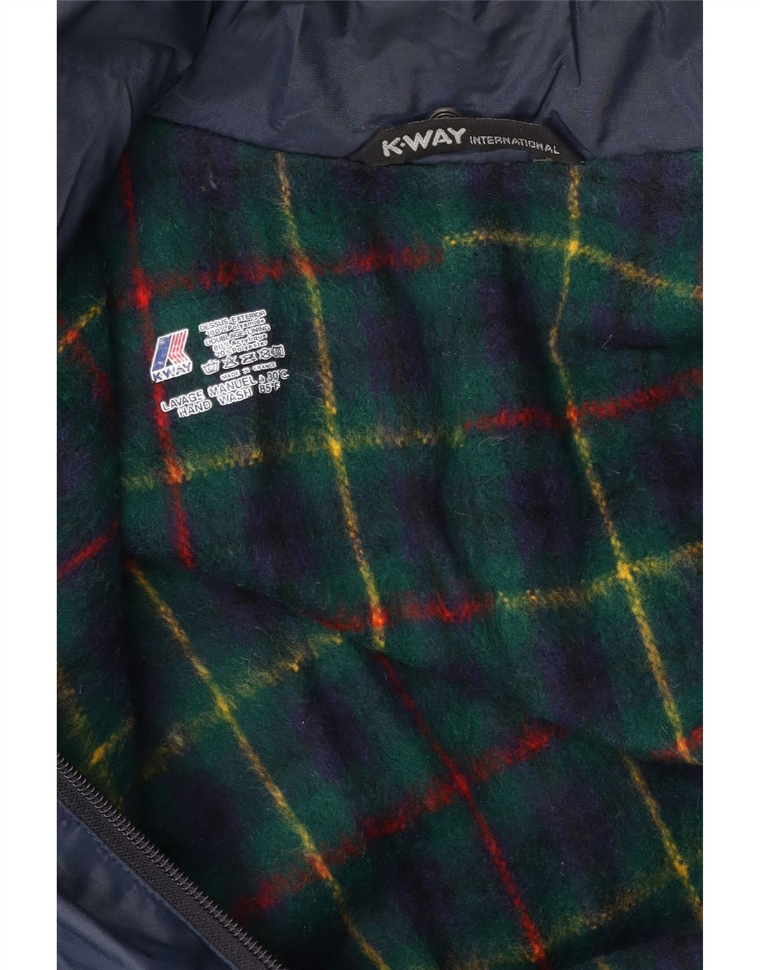 K-Way Mens Windbreaker Jacket UK 40 Large Navy Blue