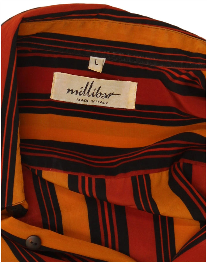 MILLIBAR Mens Shirt Large Multicoloured Striped