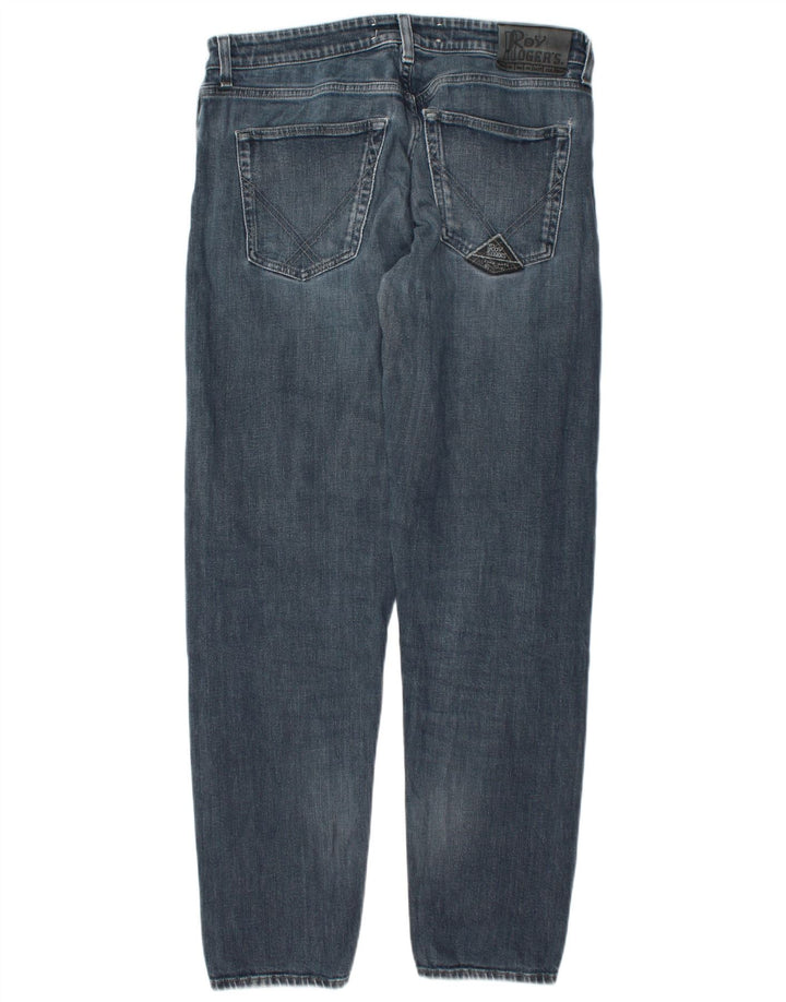 Roy Rogers Mens Straight Jeans W33 L31 Blue Cotton
