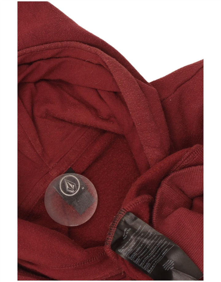 Volcom Mens Graphic Hoodie Jumper Medium Maroon Cotton