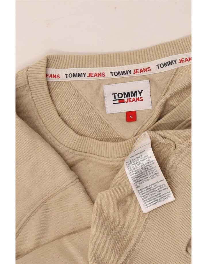 Tommy Hilfiger Mens Sweatshirt Jumper Small Beige Cotton