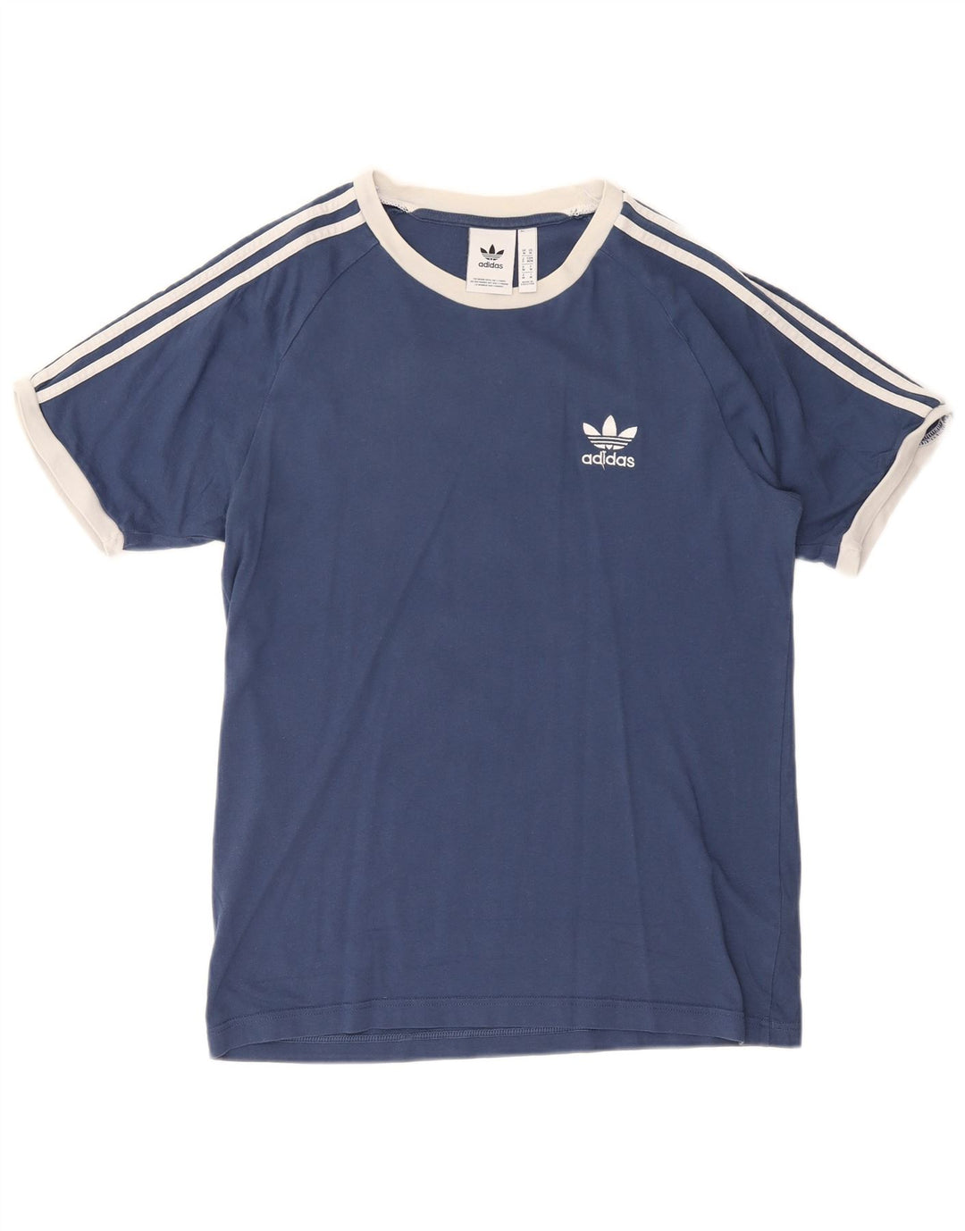 Adidas Mens T-Shirt Top Medium Navy Blue Cotton
