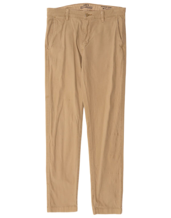 Levi's Mens Standard Tapered Chino Trousers W30 L32 Beige Cotton