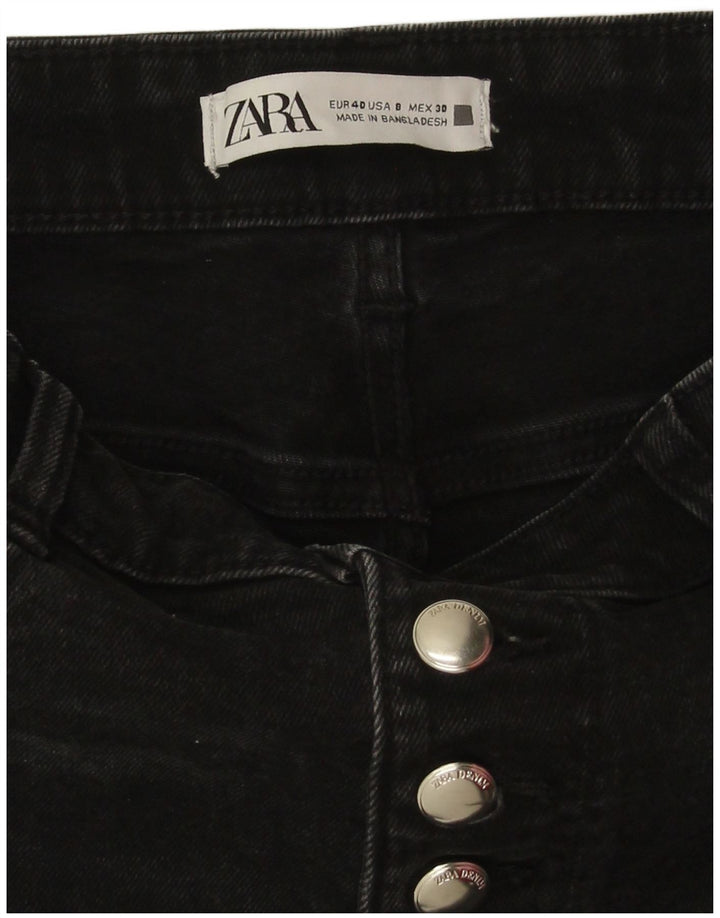 Zara Womens Bootcut Jeans EU 40 Medium W30 L26 Black Cotton