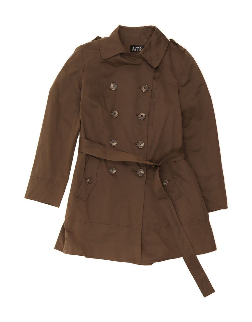 LENER CORDIER Womens Trench Coat IT 42 Medium Brown Polyester Vintage Lener Cordier and Second-Hand Lener Cordier from Messina Hembry 