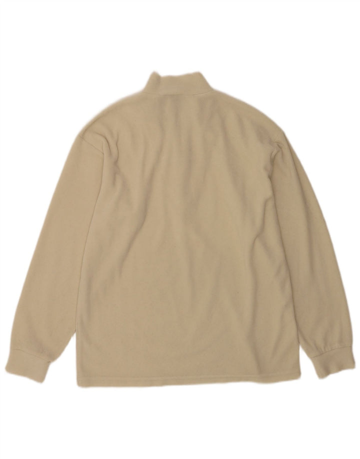Fila Mens Zip Neck Fleece Jumper IT 52 Large Beige