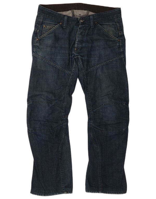 G-Star Mens Straight Jeans W34 L29 Navy Blue Cotton