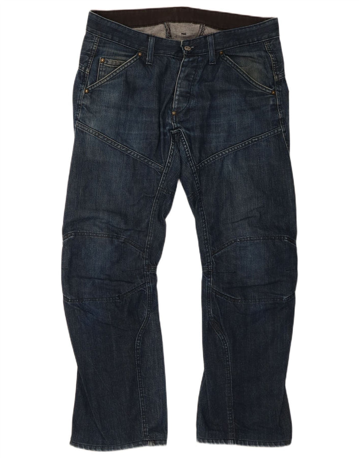 G-Star Mens Straight Jeans W34 L29 Navy Blue Cotton