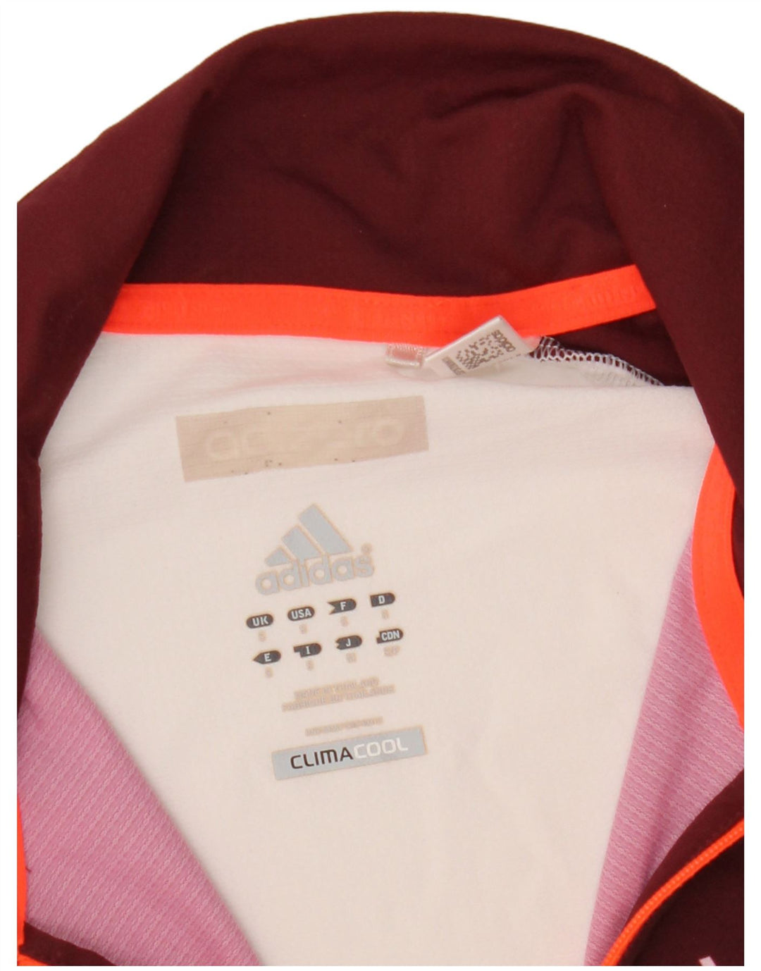 Adidas Mens Climacool Polo Shirt Small Burgundy Colourblock