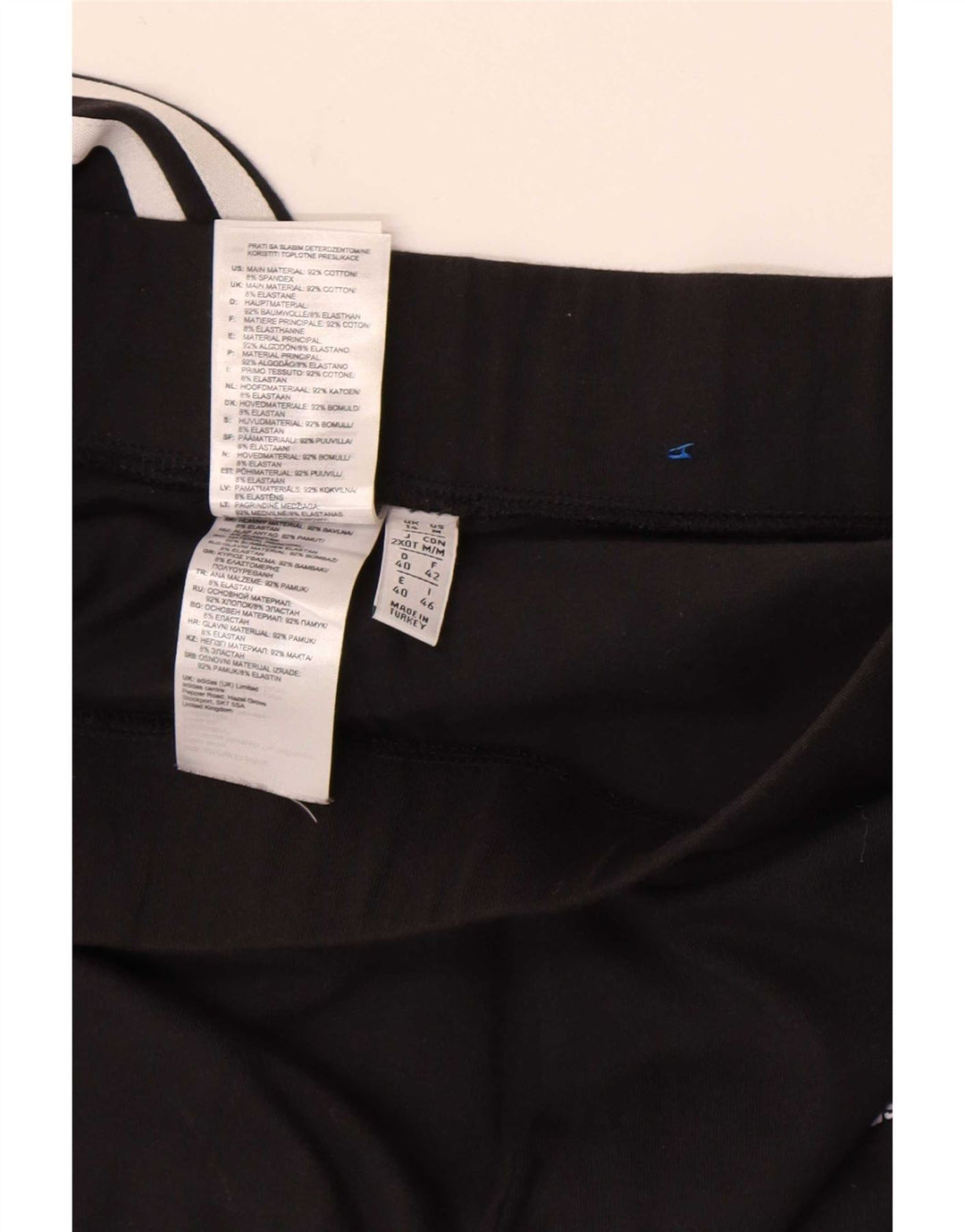Adidas Womens Leggings UK 14 Large Black Cotton