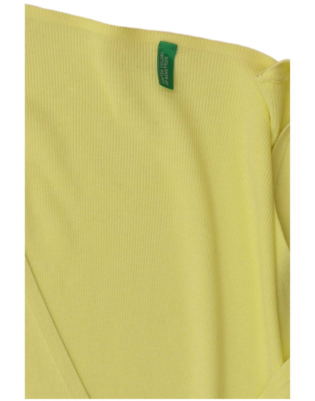 Benetton Womens Cardigan Sweater UK 10 Small Yellow