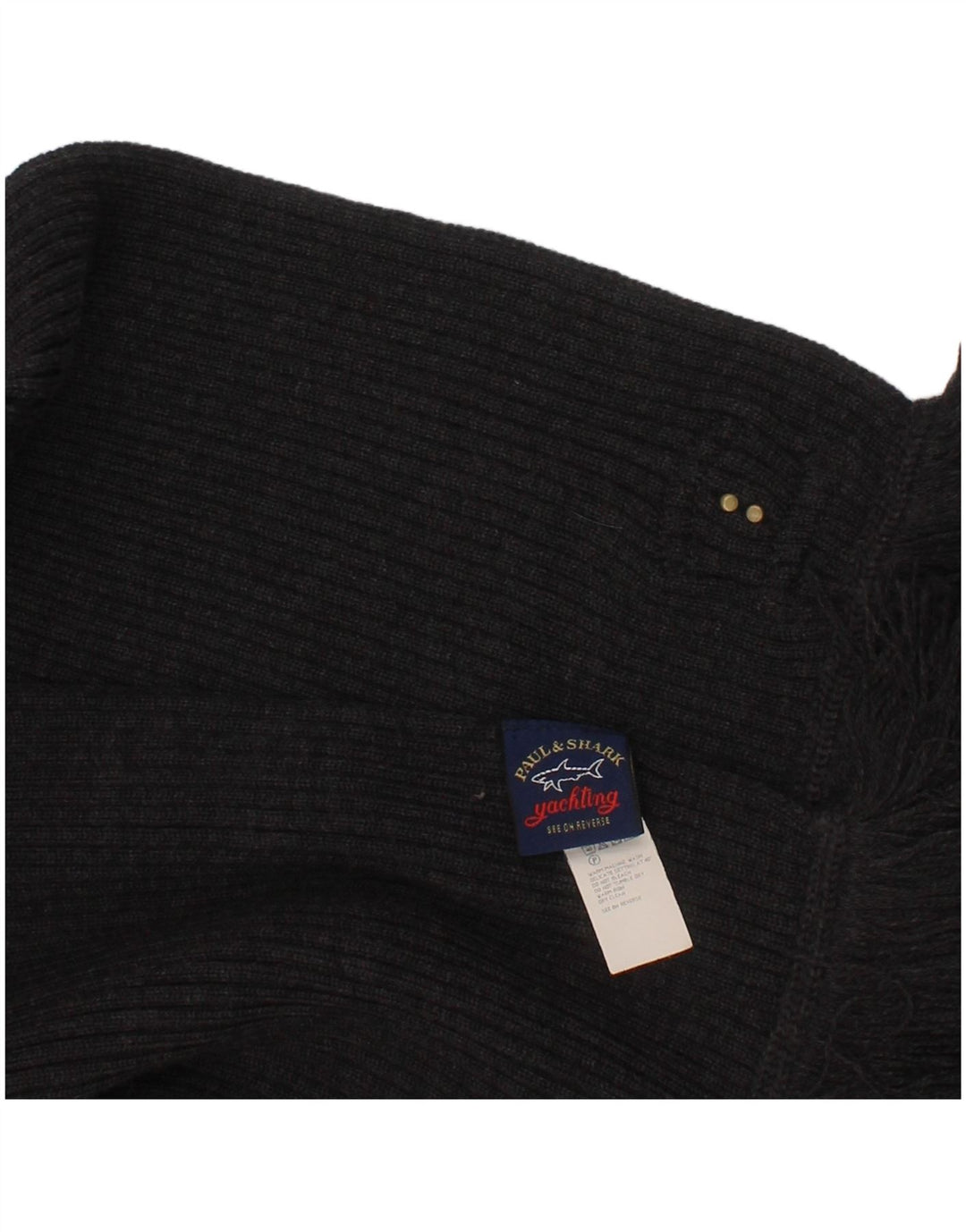 Paul & Shark Mens Rectangle Scarf One Size Grey New Wool