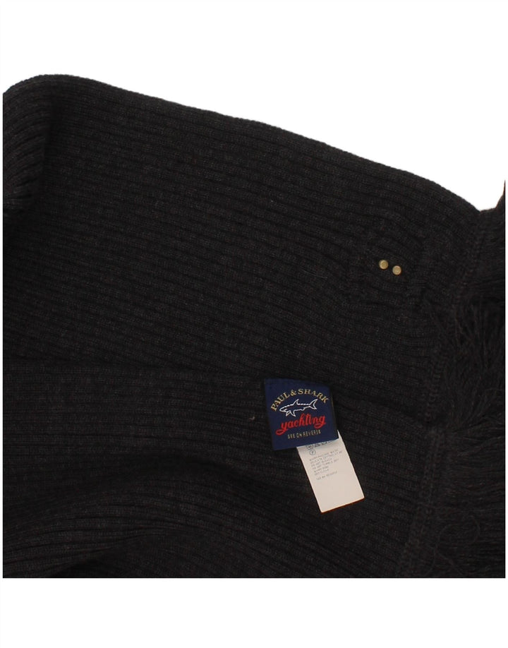 Paul & Shark Mens Rectangle Scarf One Size Grey New Wool