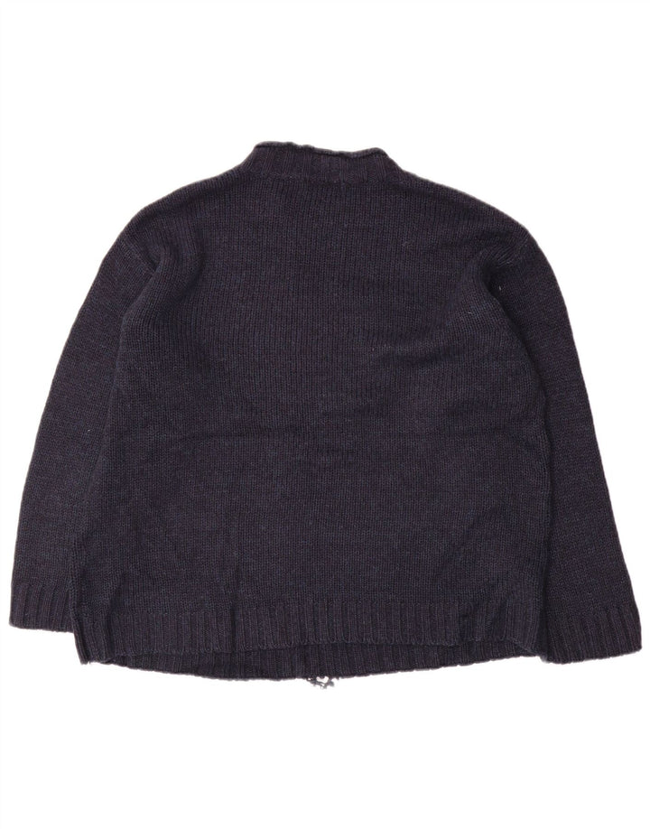 Marks & Spencer Mens Blue Harbour Turtle Neck Jumper Sweater Large Navy