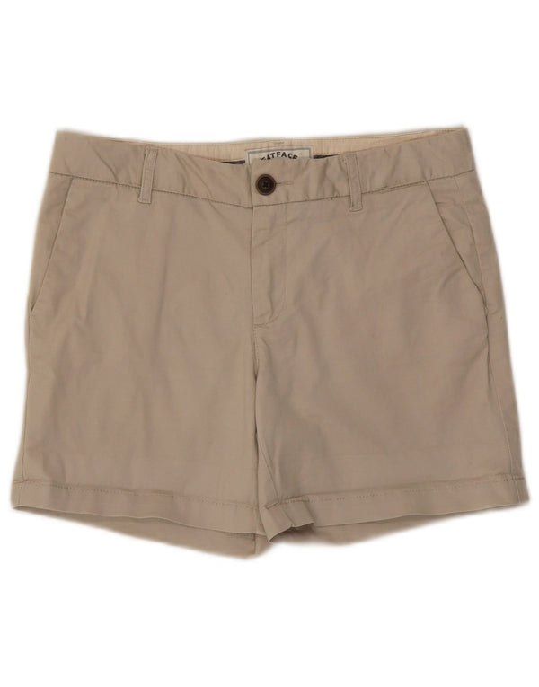 Fat Face Womens Chino Shorts UK 10 Small W32 Beige Cotton