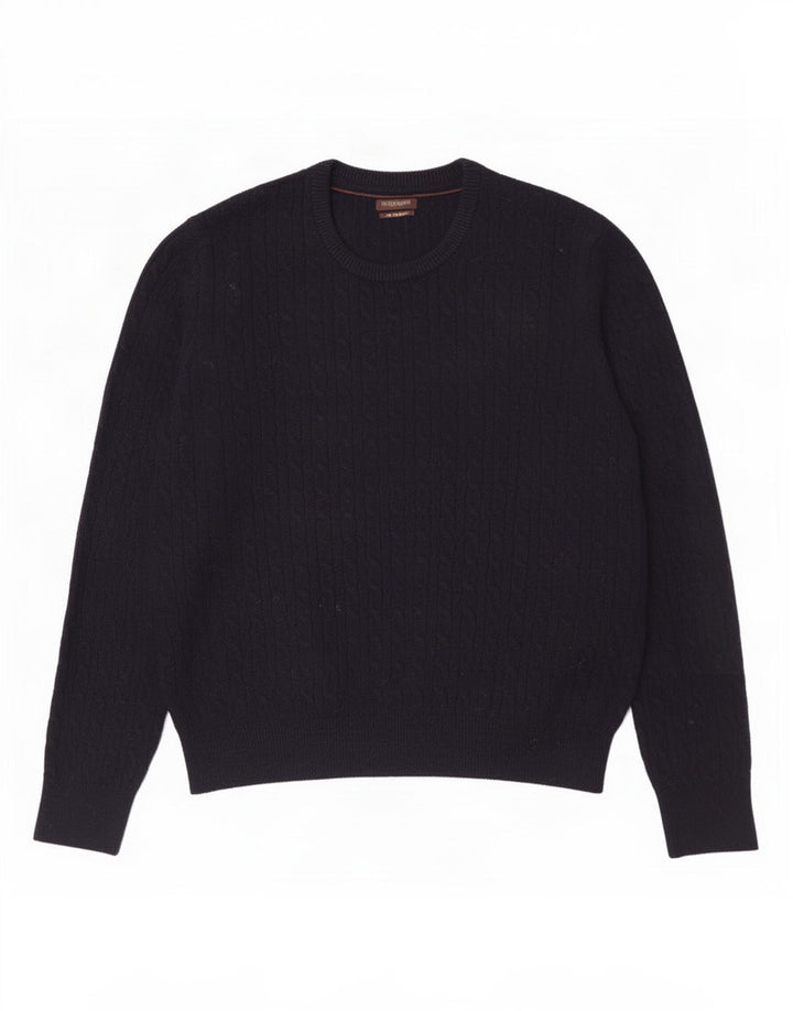 Gutteridge Mens Crew Neck Jumper Sweater Large Navy Blue