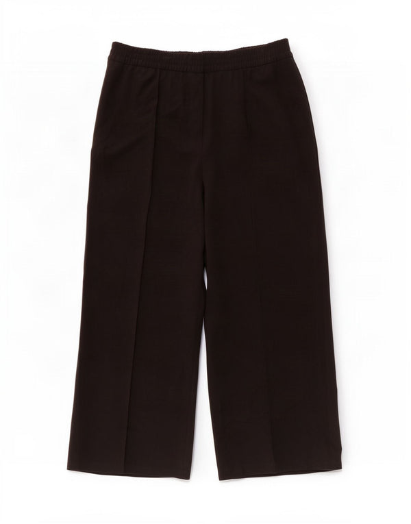 Marks & Spencer Womens Wide Leg Casual Trousers UK 18 XL W36 L29 Black