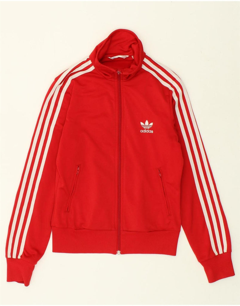 ADIDAS Boys Graphic Tracksuit Top Jacket 15-16 Years Red Polyester | Vintage Adidas | Thrift | Second-Hand Adidas | Used Clothing | Messina Hembry 