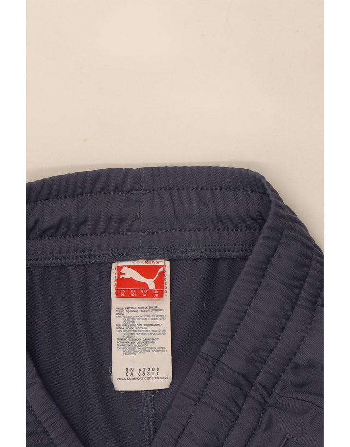 Puma Girls Tracksuit Trousers Joggers 13-14 Years  Blue Polyester