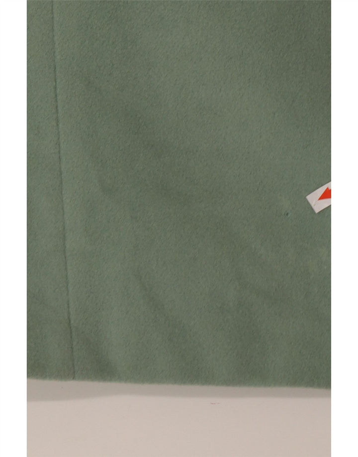 Marks & Spencer Womens Double Breasted Coat UK 16 Large Green Wool