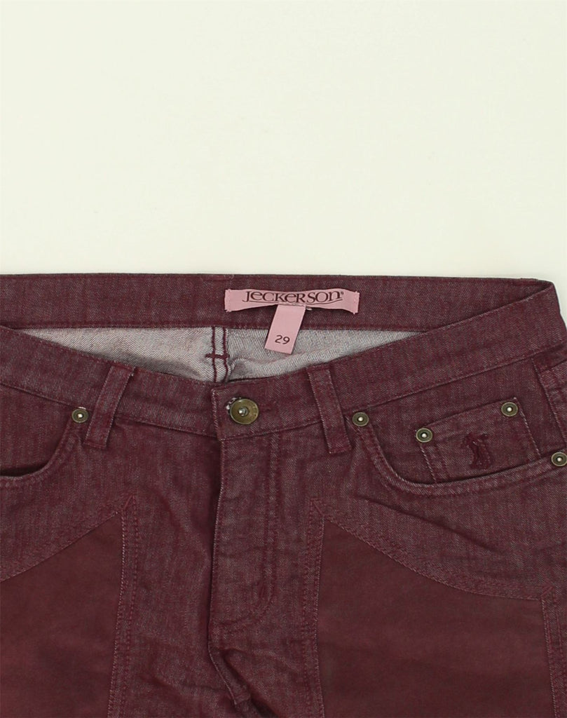 JECKERSON Womens Straight Jeans W29 L30 Burgundy Cotton | Vintage Jeckerson | Thrift | Second-Hand Jeckerson | Used Clothing | Messina Hembry 