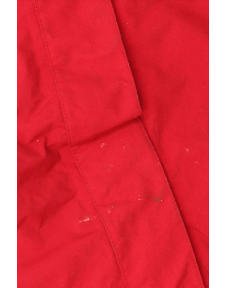 JACK WOLFSKIN Womens Hooded Rain Jacket UK 18 XL Red Colourblock Polyamide Vintage Jack Wolfskin and Second-Hand Jack Wolfskin from Messina Hembry 